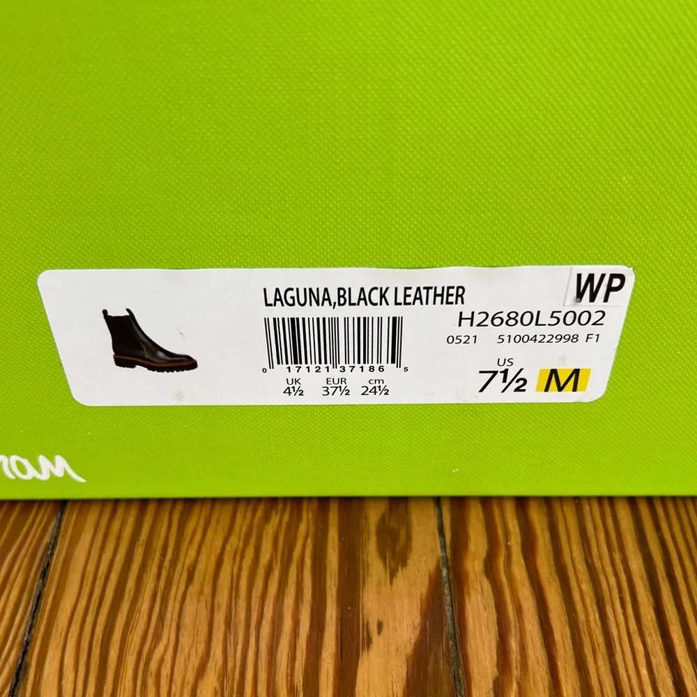 Sam Edelman Laguna Black Leather Weatherproof Chelsea Boot 7.5 - Picture 3 of 13